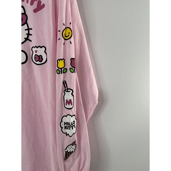 Sanrio Hello Kitty Long Sleeve Pullover Shirt Women 2XLLogo Pink License Product - Picture 7 of 8